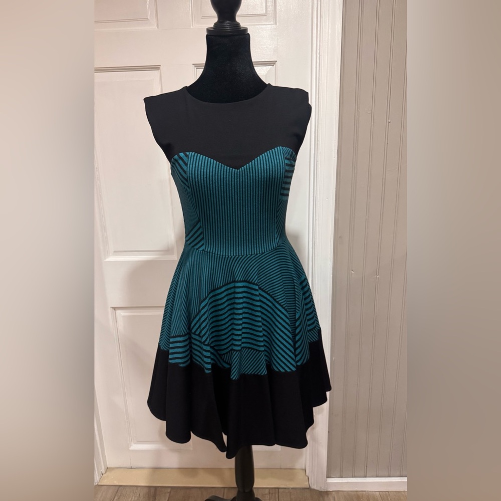 Anthropologie Eva Franco Knit Striped Fitted Dress